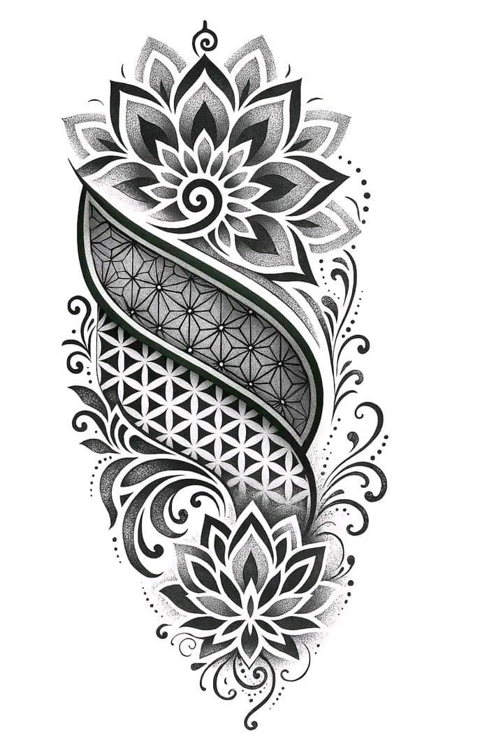 Mandala Kol Tasarımı dövme modeli — üzerinde dene