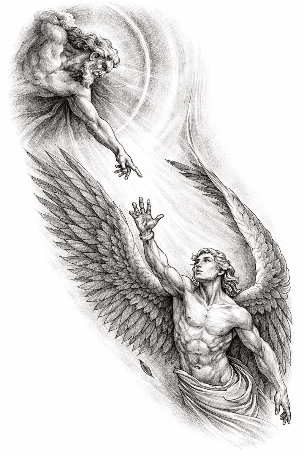 Tanrı(Zeus) & İkarus(Adem)