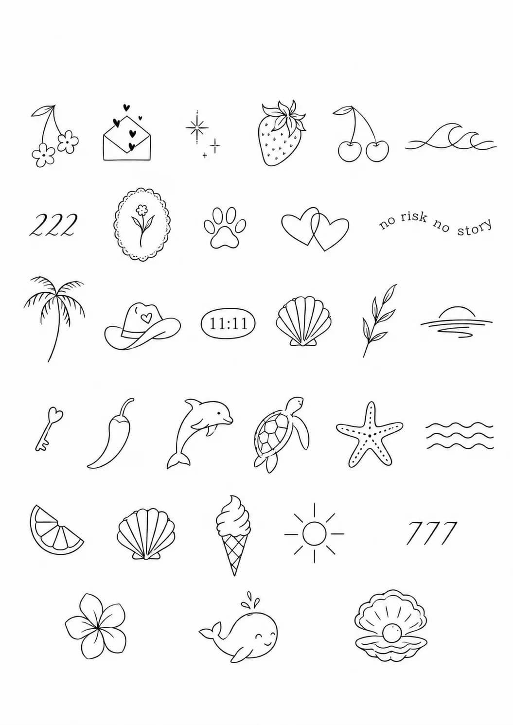 Minimal flash tattoo